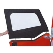 Rampage by RealTruck Factory Replacement Door Skins with Frames | Fully Assembled, Vinyl, Black Diamond Color | 89835 | Compatible with 1997 - 2006 Jeep Wrangler TJ