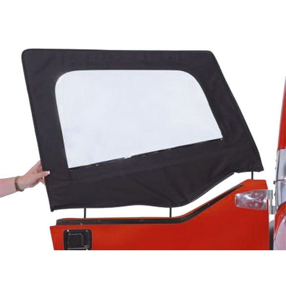 Rampage by RealTruck Factory Replacement Door Skins with Frames | Fully Assembled, Vinyl, Black Diamond Color | 89835 | Compatible with 1997 - 2006 Jeep Wrangler TJ