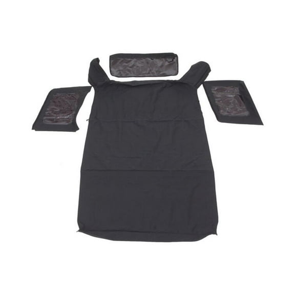 Rampage by RealTruck Factory Replacement Soft Top | Sail Cloth, Black Diamond Color with Tinted Windows | 919835 | Compatible with 2011 - 2018 Jeep Wrangler JK Unlimited 4-Door