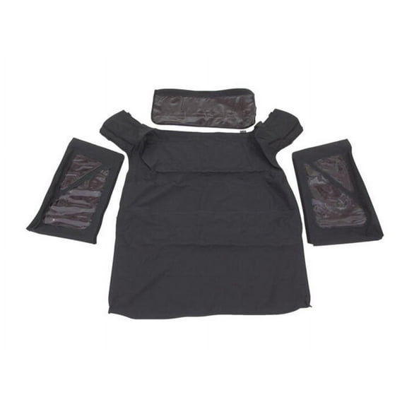 Rampage by RealTruck Factory Replacement Soft Top | Sail Cloth, Black Diamond Color with Tinted Windows | 919935 | Compatible with 2011 - 2018 Jeep Wrangler JK 2-Door