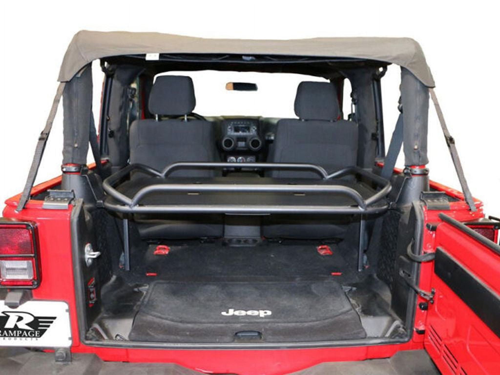 Jeep Rear Rack Rampage by RealTruck Rear Fold-Up Storage Rack | Interior Mount, Fold ...