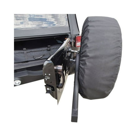 Rampage Recovery Rear Bumper with Swing Away Tire Carrier (Black) - 88606