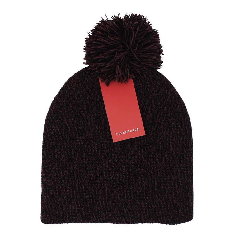 Prada Black & Red Fur Pom Pom Beanie Second Hand Prada Black & Red Patterned Fur Pom Pom Beanie main image 2