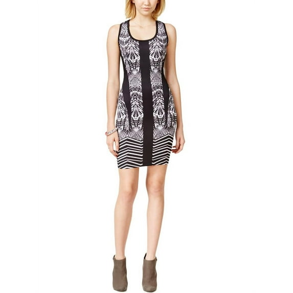 Rampage Womens Juniors Printed Bodycon Tank Dress