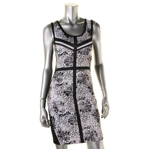 Rampage Womens Juniors Printed Bodycon Tank Dress