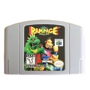 Rampage World Tour Video Games Cartridge Card for N 64 Us Version