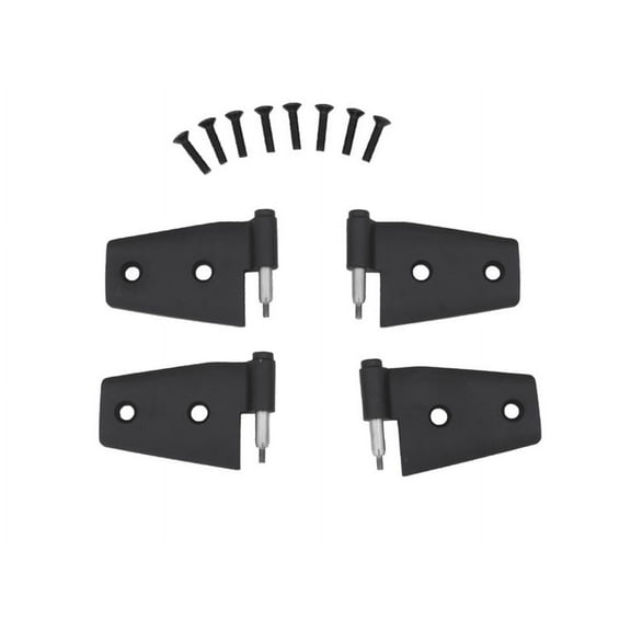 Rampage by RealTruck Door Hinges for Jeep Wrangler JK | Black, Stainless Steel | 87641 | Compatible with 2007 - 2018 Jeep Wrangler JK