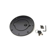 Rampage by RealTruck Fuel Door for Jeep Wrangler TJ | Black, Aluminum | 85006 | Compatible with 1997 - 2006 Jeep Wrangler TJ