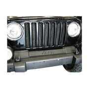 Rampage by RealTruck Grille for Jeep Wrangler JK | Black, Steel | 86512 | Compatible with 2007 - 2018 Jeep Wrangler JK