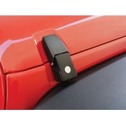 Rampage by RealTruck Locking Hood Catch Upgrade Kit | Pair, Black Powder Coat | 76336 | Compatible with 2007 - 2018 Jeep Wrangler JK