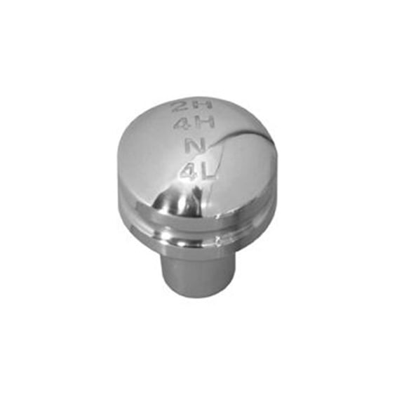Rampage by RealTruck Polished Universal Billet Transfer Case Shift Knob with 4 Wheel Drive Shift Pattern | 46009