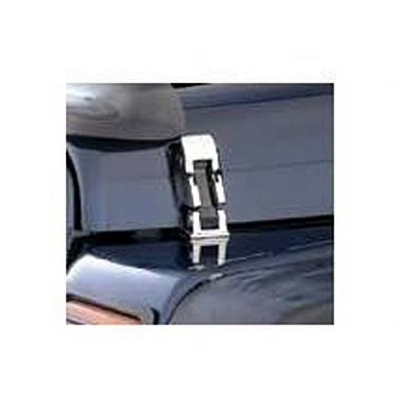 Rampage by RealTruck Rock Runner Hood Catch Kit | Pair, Polished Cast Stainless Steel | 74334 | Compatible with 1997 - 2006 Jeep Wrangler TJ