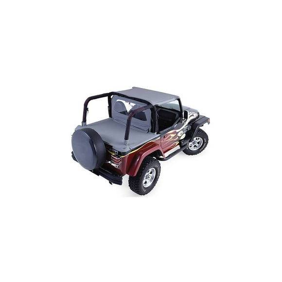 Rampage by RealTruck Tonneau Cover | Vinyl, Black Denim | 761015 | Compatible with 1997 - 2006 Jeep Wrangler TJ
