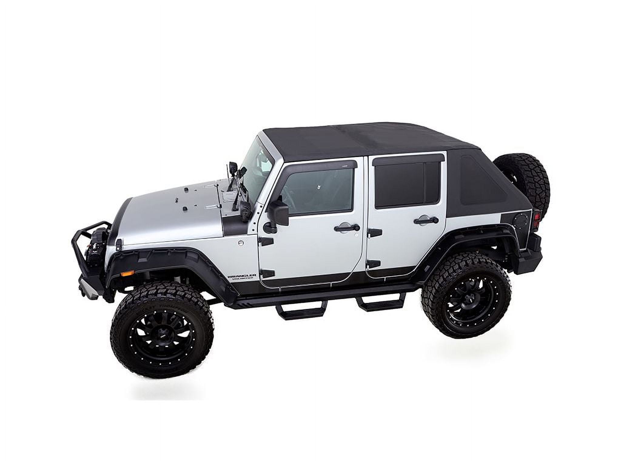 Rampage by RealTruck TrailView Fastback Soft Top | Sail Cloth, Black ...