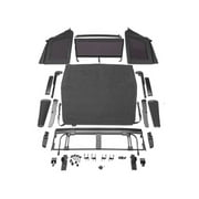 Rampage by RealTruck Trailview Softop | Vinyl, Black Diamond Color | 139335 | Compatible with 2018 - 2024 Jeep Wrangler JL 2-Door