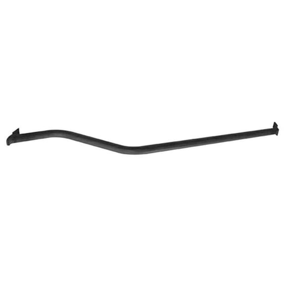 Rampage by RealTruck Windshield Header Channel | Wiper Drop Down Bracket, Black | 98499 | Compatible with 1966 - 1977 Ford Bronco