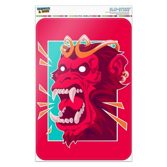 Rampaging Red Chimpanzee Ape Monkey King Home Business Office Sign