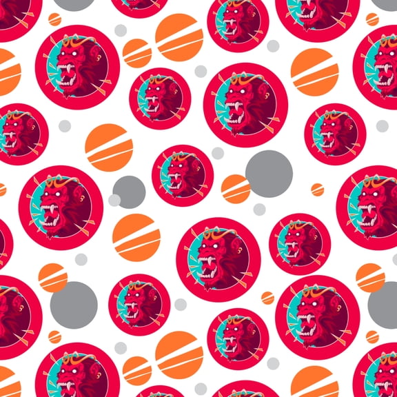 Rampaging Red Chimpanzee Ape Monkey King Premium Gift Wrap Wrapping Paper Roll