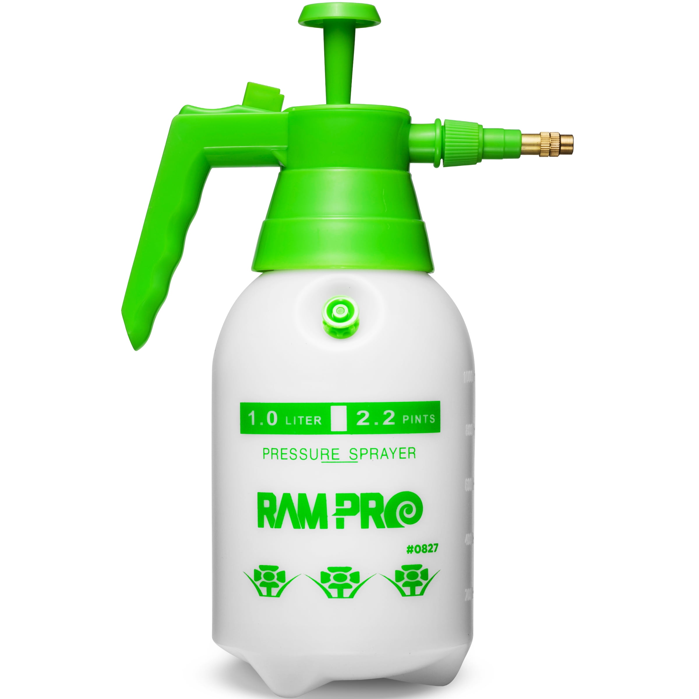 Rampro Garden Pump Sprayer W/Safety Valve & Adjustable Bronze Nozzle, 1
