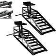 thumbnail image 1 of JoanKaren 2-Pack Hydraulic Car Ramps,11000lbs Heavy-Duty Steel Vehicle Ramps,Adjustable 9.3-14 Inch Height Portable Design Car Lift,Black, 1 of 8