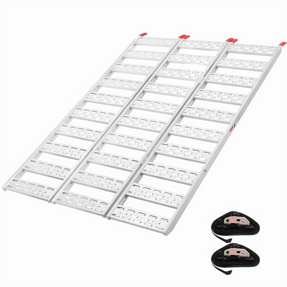 Ramps for Pickup Trucks, 1500lb Capacity, Aluminum ATV Ramps, Tri-Fold ...