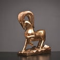 thumbnail image 1 of " Rams Auspicious" Contemporary Sculpture – An Elegant Decor for Desks, Bookshelves, Bars, and Bedrooms., 1 of 9