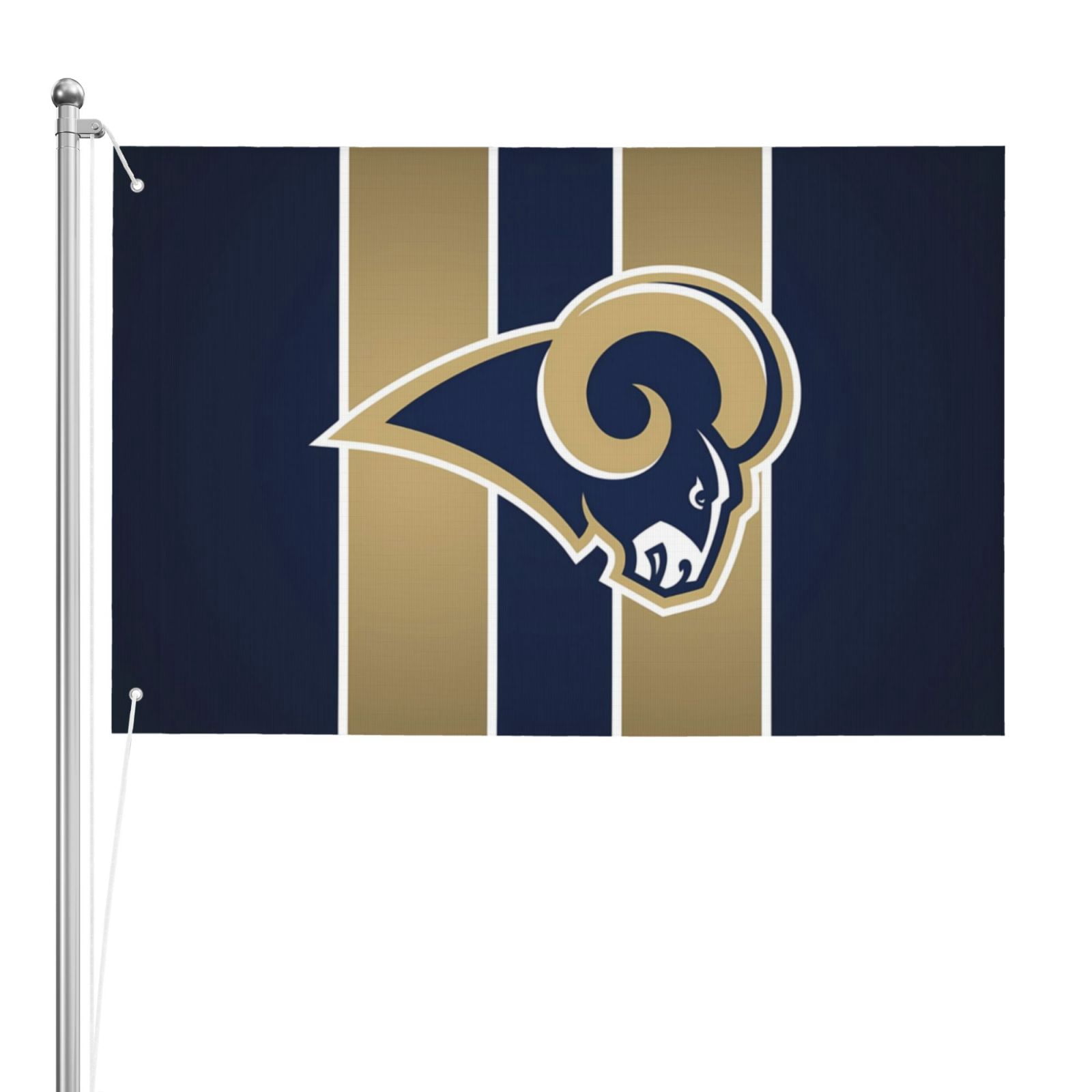 Rams Double Sided Flag 2x3FT There are two corns on each end of the ...