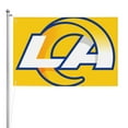 thumbnail image 1 of Rams Double Sided Flag 2x3FT There are two corns on each end of the left side Excluding flagpole, 1 of 8