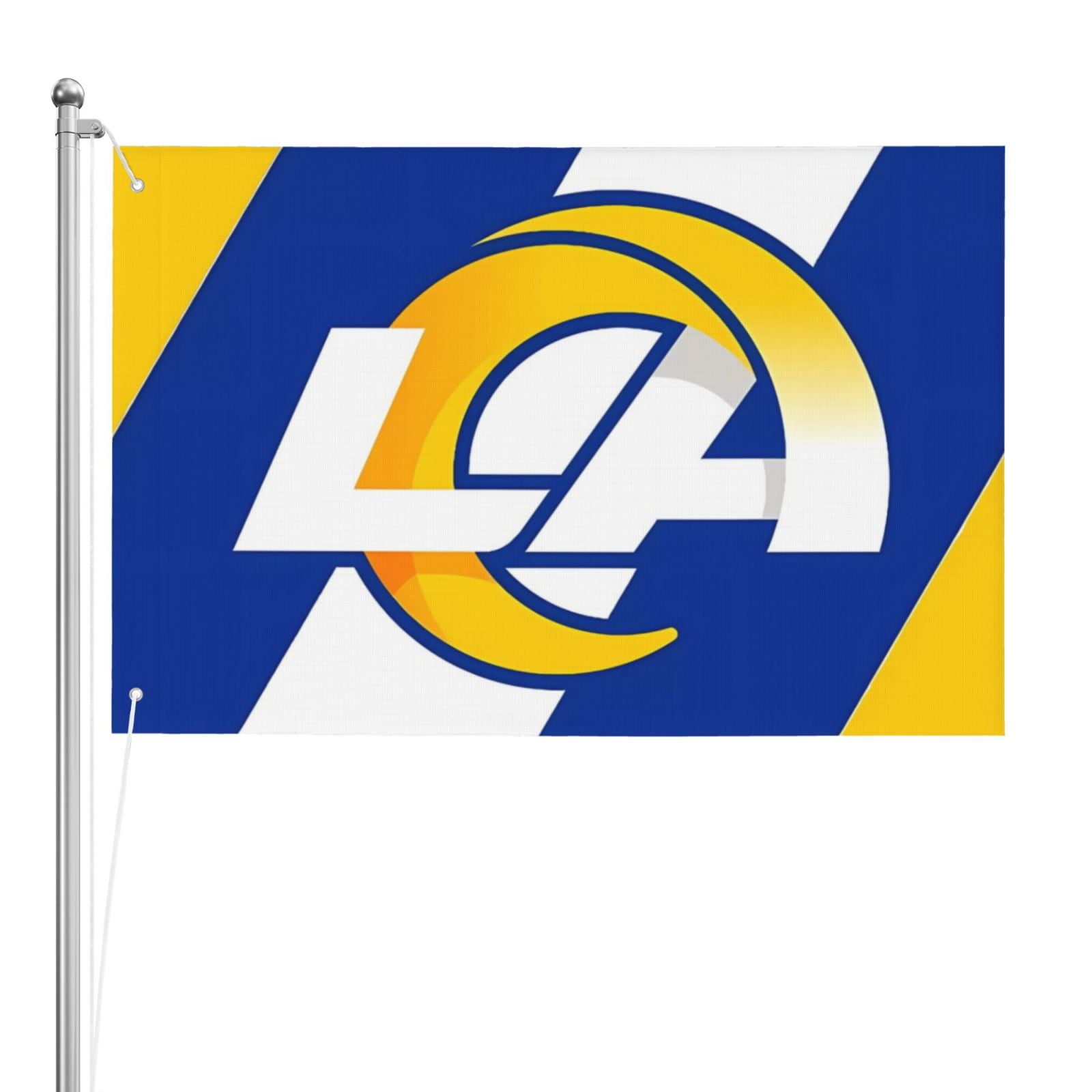 Rams Double Sided Flag 2x3FT There are two corns on each end of the ...