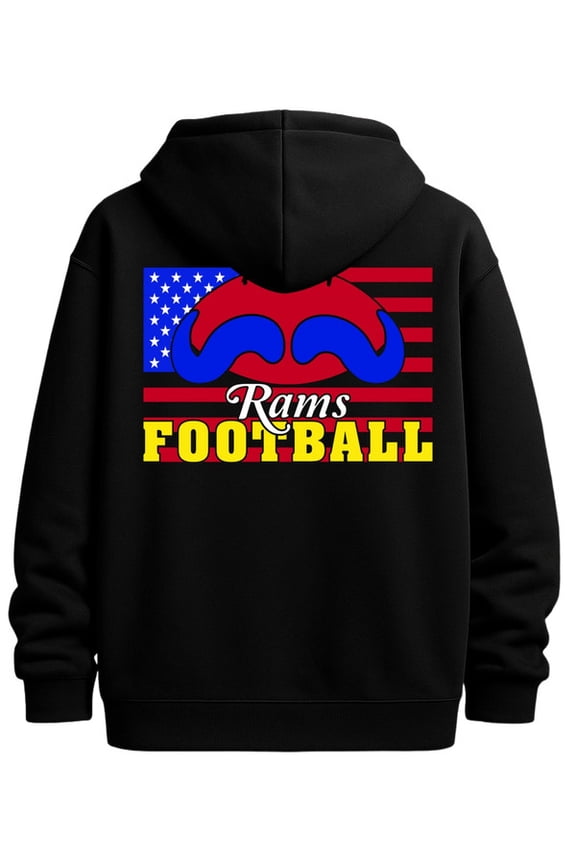 Rams Football USA hoodies mens regular fit black Cool Hoodies,Funny Hoodies,Sweatshirt Everyday Styling Comfy Loose Drawstring Trendy Hooded Pullover christian Casual Unisex hoodie