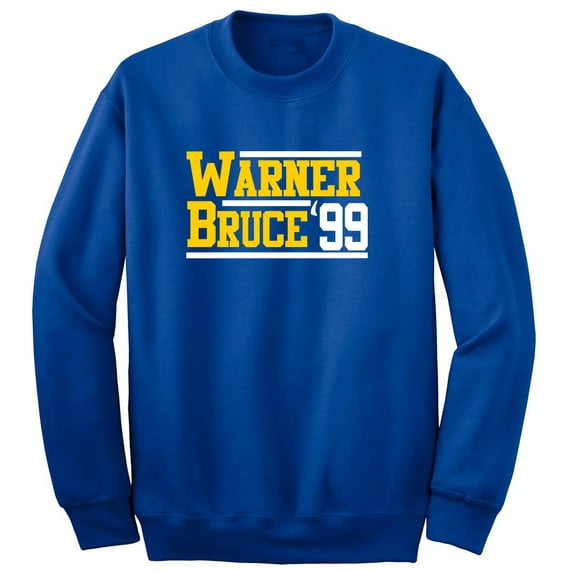 Rams Kurt Warner Isaac Bruce 99 Crew Neck Sweatshirt ADULT
