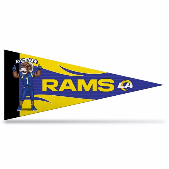 Rams Mascot Mini Pennant - 8 Pennants Per Pack