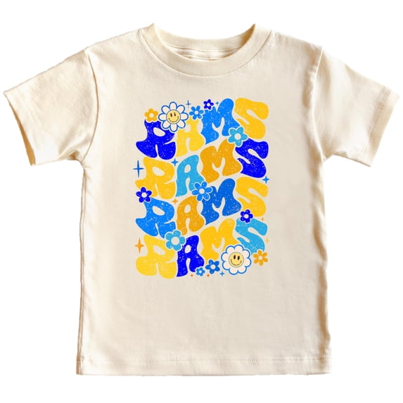 Rams School Spirit Shirt for Game Day Apparel for Adults and KidsNatural Shirt 12 Months