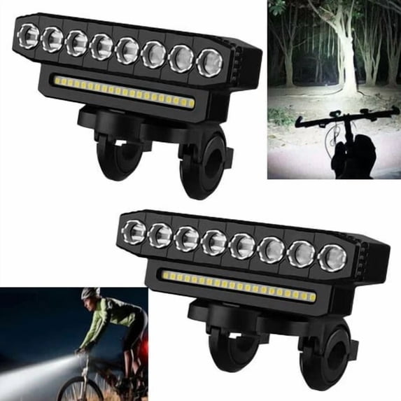 Ramsay's Expression LED USB Rechargeable Bike Tail Light Set, 5-in-1 Bicycle Alarm, with Turn Signals Brake Light, Black