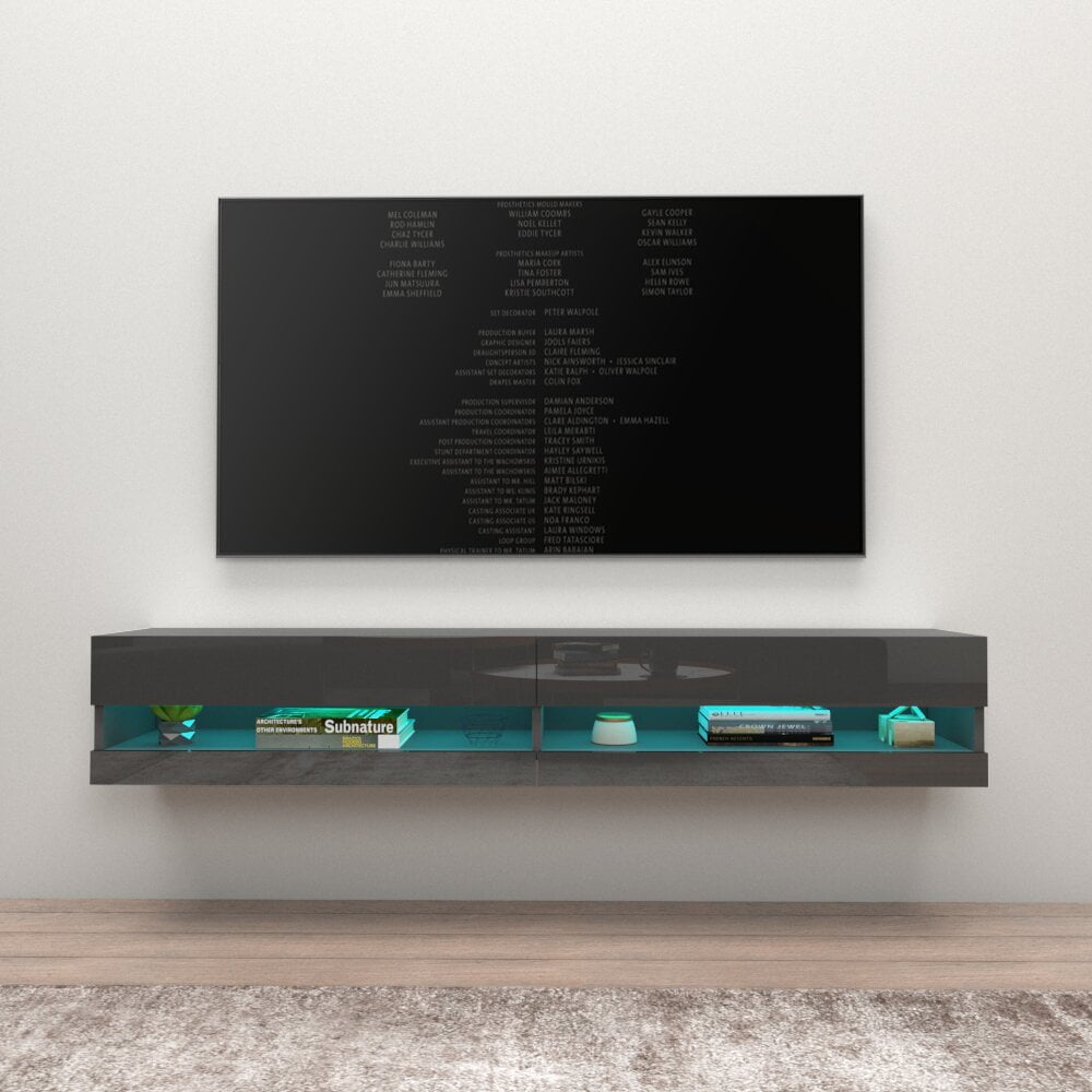 Ramsdell Floating TV Stand for TVs up to 78", 8.3'' H, 65 lb