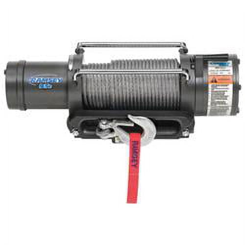 Ramsey 12 Volt DC Powered Electric Truck Winch, 9500-Lb. Capacity, Galvanized Aircraft Cable, Model# REP 9.5E