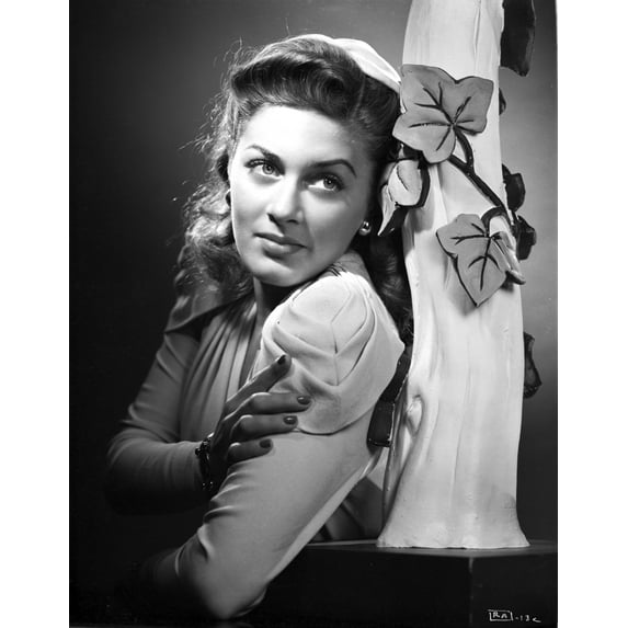 Ramsey Ames posed in A Portrait in Black and White Photo Print (24 x 30)