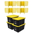 thumbnail image 1 of Ramtuff 4 Pack Stackable Storage Container and ORGANIZE-IT! 4 Pack Tote Dividers, 1 of 12