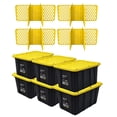 thumbnail image 1 of Ramtuff 6 Pack Stackable Storage Container and ORGANIZE-IT! 4 Pack Tote Dividers, 1 of 12