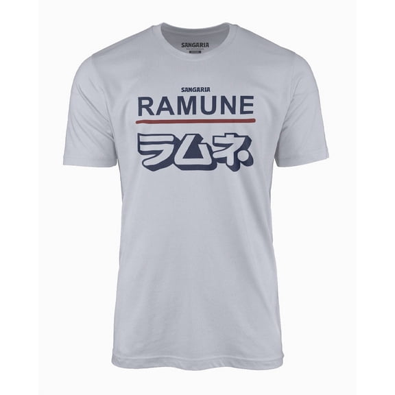 Ramune Sangaria Japanese Drink Men's Officially Licensed Graphic Tee T-Shirt (Medium, Gray)