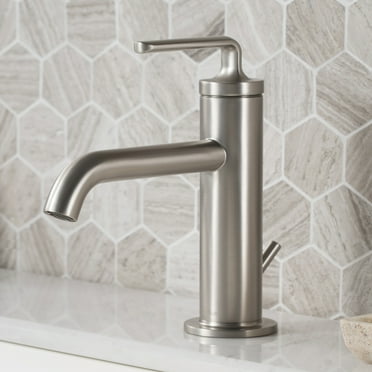 Ramus™ Single Handle Bathroom Sink Faucet with Lift Rod Drain in Spot Free Stainless Steel