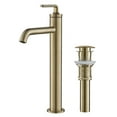 thumbnail image 1 of Ramus™ Single Handle Vessel Bathroom Sink Faucet with Pop-Up Drain in Brushed Gold, 1 of 10