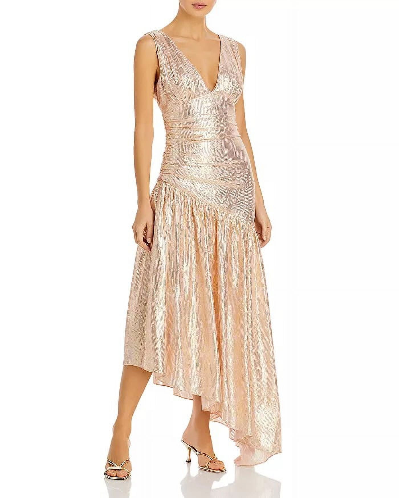 Ramy Brook POWDER PINK Women's Betsy Metallic Asymmetric Dress, US 12 -  Walmart.com