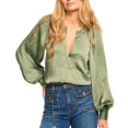 thumbnail image 1 of Ramy Brook womens  Nevada Blouse, xs, Green, 1 of 3