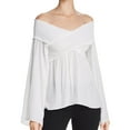 thumbnail image 1 of Ramy Brook Womens Liza Off the Shoulder Blouse, White, Small, 1 of 2