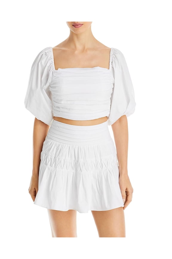 womens Parker Top, l, White