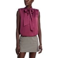 thumbnail image 1 of Ramy Brook Womens Shoulder Pads Tie Neck Blouse, 1 of 3