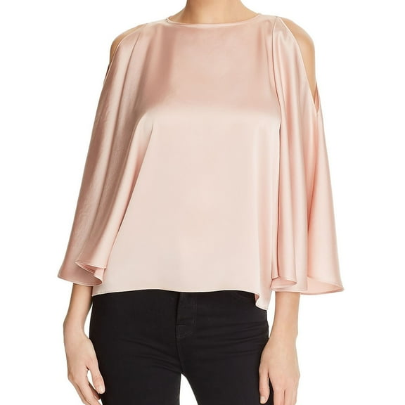Ramy Brook Womens Tiffany Cold Shoulder Blouse, Pink, X-Small