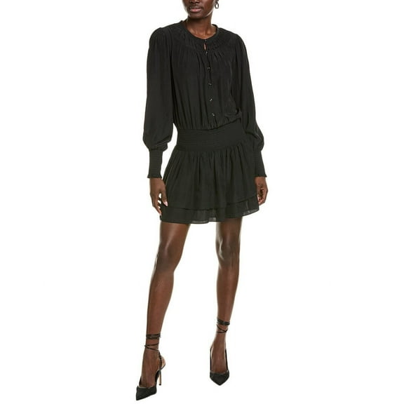 Ramy Brook womens    Clarinda Drop-Waist Mini Dress, m, Black
