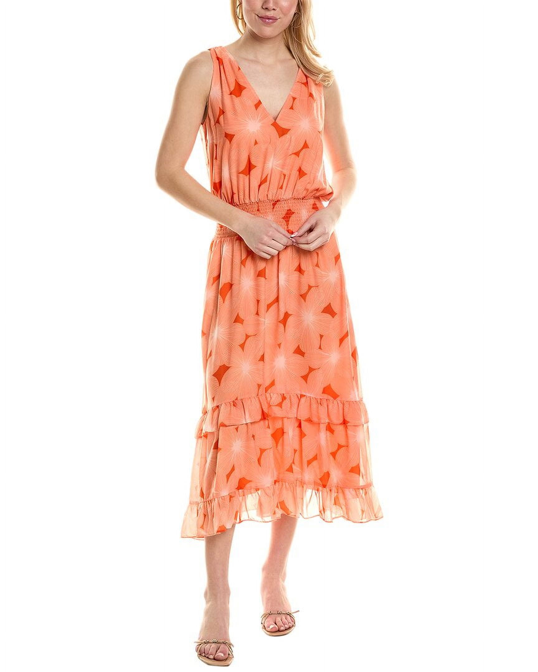 Ramy Brook womens Dani Midi Dress, m, Orange - Walmart.com